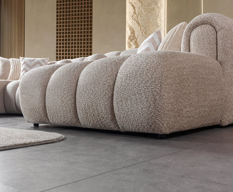 Lis Sand Boucle Double Chaise 147" Sectional from Nova Furniture - Luna Furniture