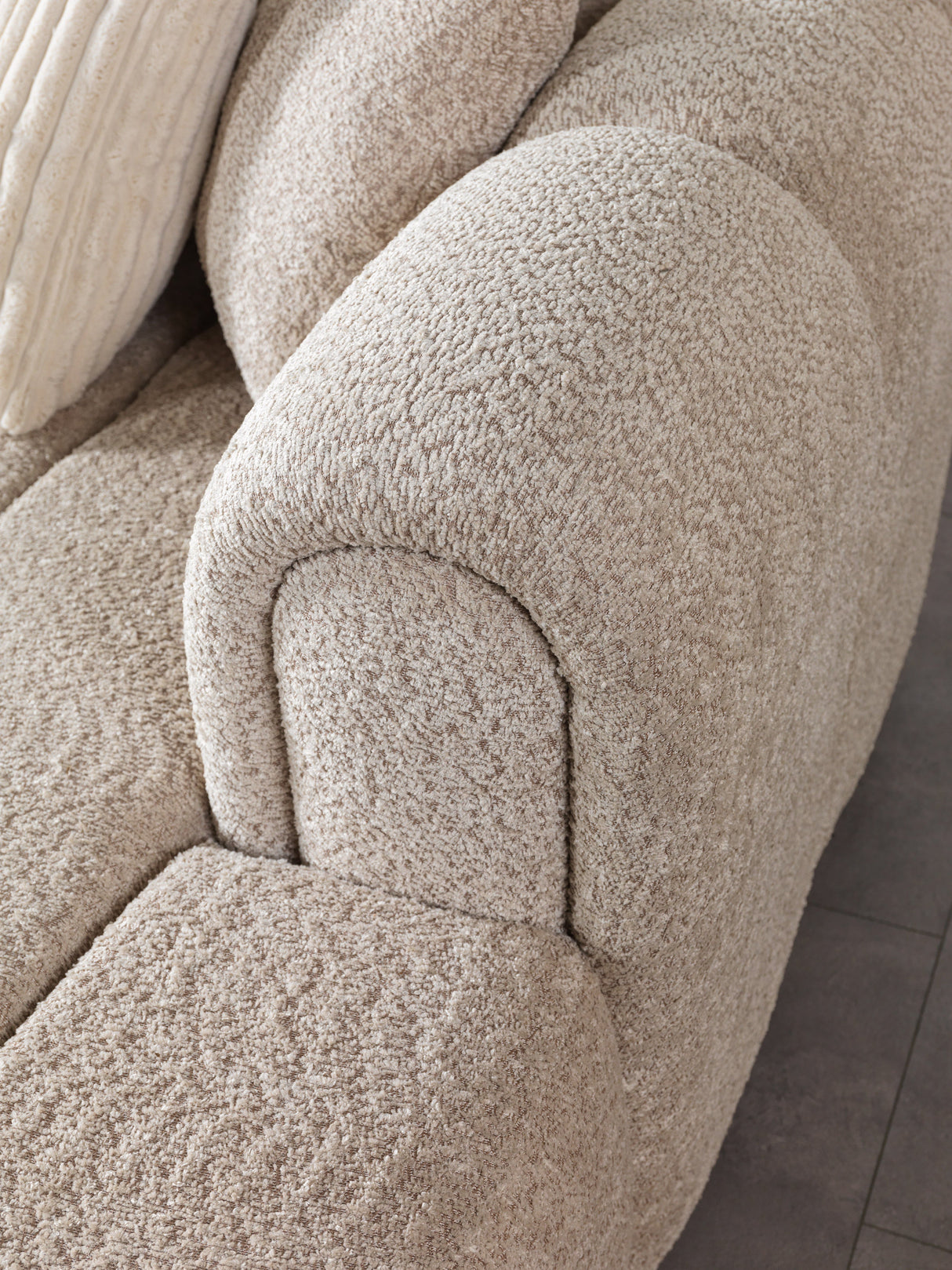 Lis Sand Boucle Double Chaise 147" Sectional from Nova Furniture - Luna Furniture