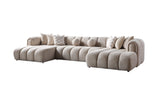 Lis Sand Boucle Double Chaise 147" Sectional from Nova Furniture - Luna Furniture