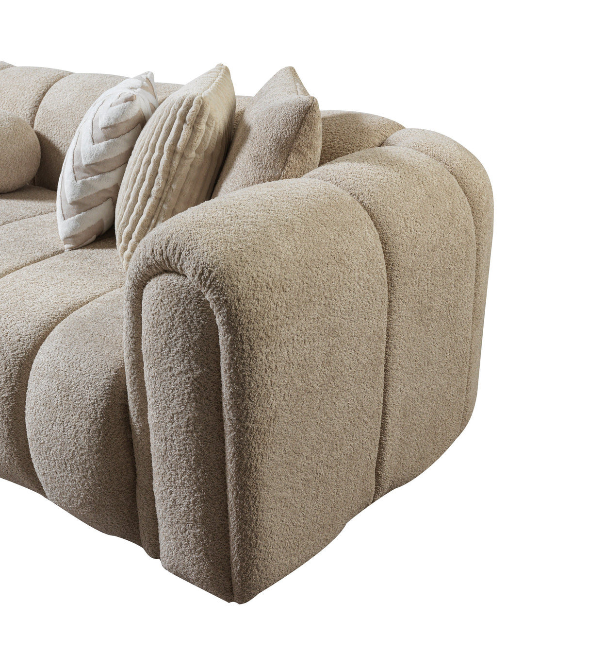 Lis Sand Boucle LAF 115" Sectional from Nova Furniture - Luna Furniture