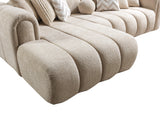 Lis Sand Boucle LAF 115" Sectional from Nova Furniture - Luna Furniture