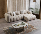Lis Sand Boucle RAF Sectional from Nova Furniture - Luna Furniture