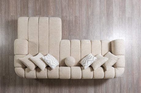 Lis Sand Boucle RAF Sectional from Nova Furniture - Luna Furniture