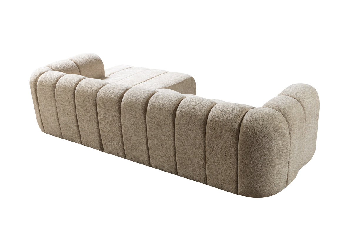 Lis Sand Boucle RAF Sectional from Nova Furniture - Luna Furniture