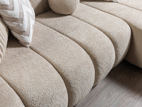 Lis Sand Boucle RAF Sectional from Nova Furniture - Luna Furniture