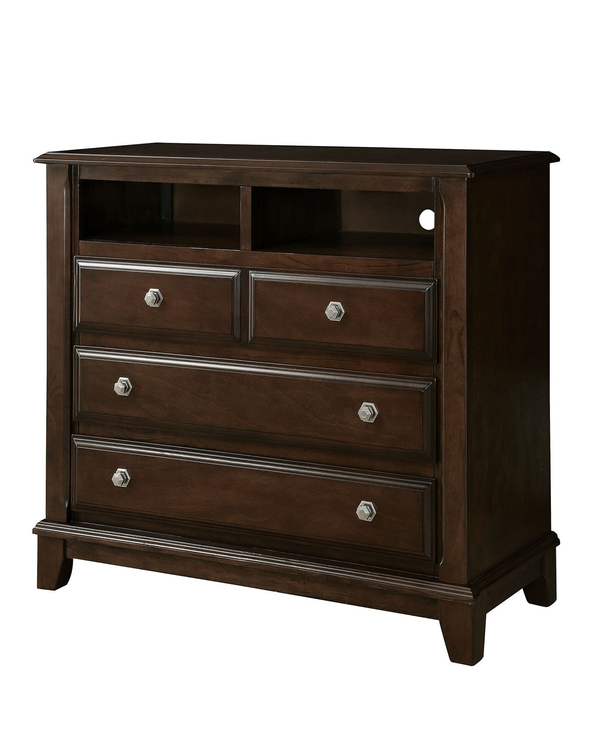 Litchville Brown Cherry Media Chest from Furniture of America - Luna Furniture