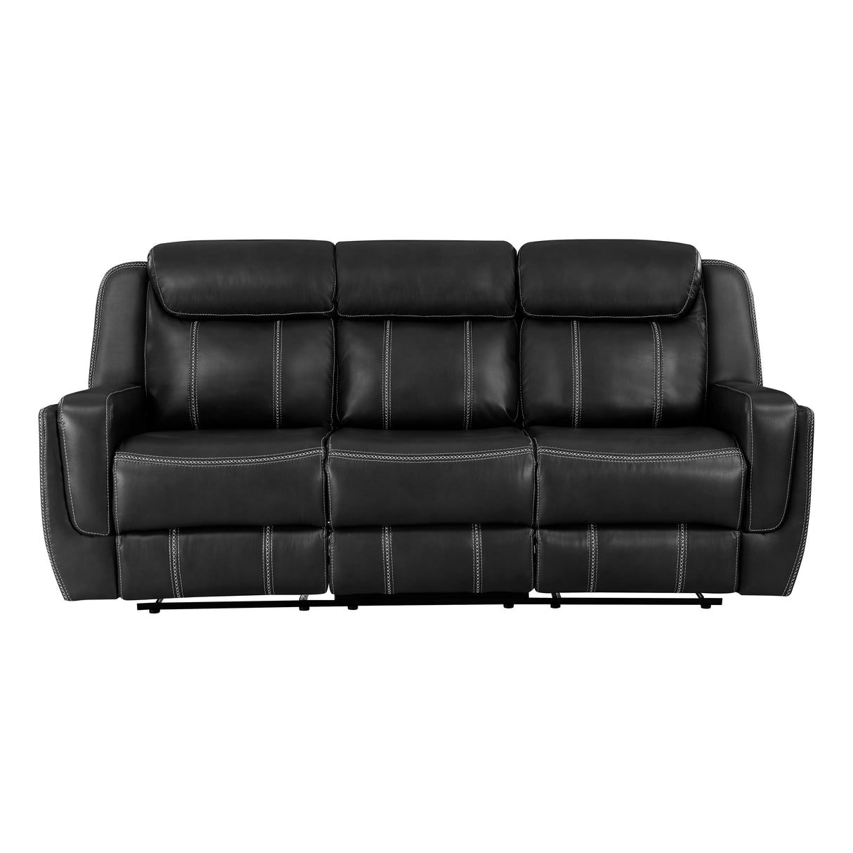 Littleton Black Double Reclining Sofa from Homelegance - Luna Furniture