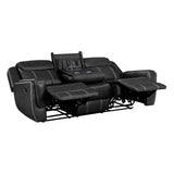 Littleton Black Double Reclining Sofa from Homelegance - Luna Furniture