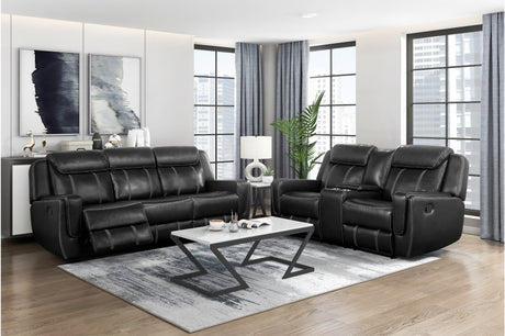 Littleton Black Double Reclining Living Room Set from Homelegance - Luna Furniture