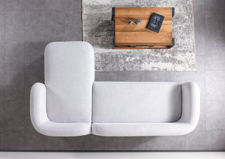 Liva Gray Boucle RAF 110" Sectional from Nova Furniture - Luna Furniture