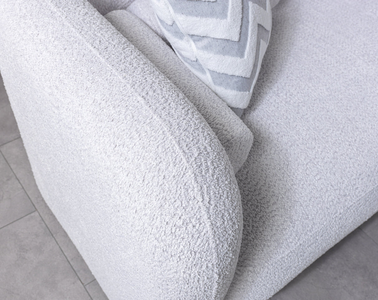Liva Gray Boucle RAF 110" Sectional from Nova Furniture - Luna Furniture