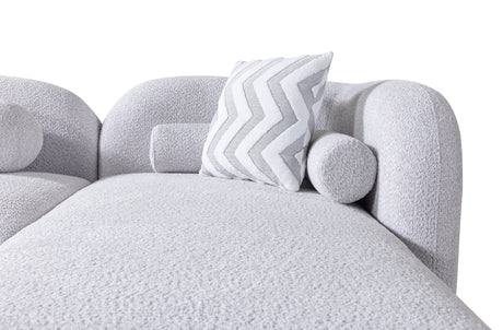 Liva Gray Boucle RAF 110" Sectional from Nova Furniture - Luna Furniture