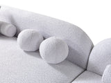 Liva Gray Boucle RAF 110" Sectional from Nova Furniture - Luna Furniture