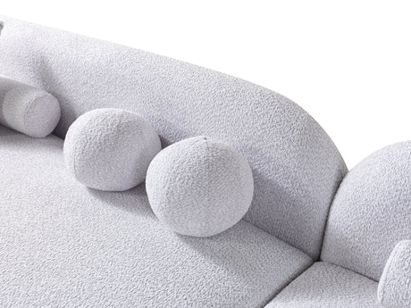 Liva Gray Boucle RAF 110" Sectional from Nova Furniture - Luna Furniture