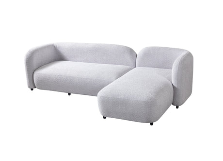 Liva Gray Boucle RAF 110" Sectional from Nova Furniture - Luna Furniture