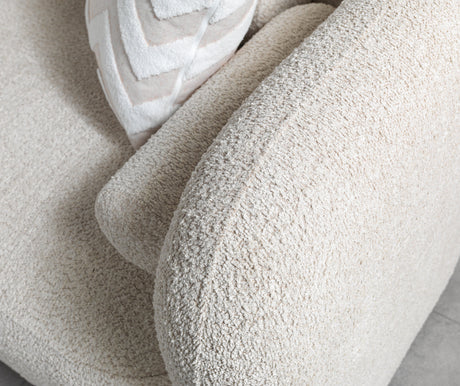 Liva Sand Boucle LAF 110" Sectional from Nova Furniture - Luna Furniture