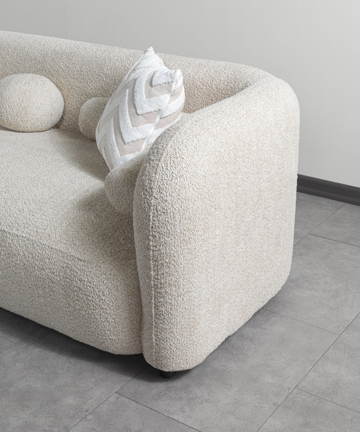 Liva Sand Boucle LAF 110" Sectional from Nova Furniture - Luna Furniture