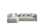 Liva Sand Boucle LAF 110" Sectional from Nova Furniture - Luna Furniture