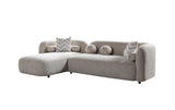Liva Sand Boucle LAF 110" Sectional from Nova Furniture - Luna Furniture