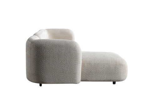 Liva Sand Boucle LAF 110" Sectional from Nova Furniture - Luna Furniture