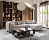 Liva Sand Boucle RAF 110" Sectional from Nova Furniture - Luna Furniture