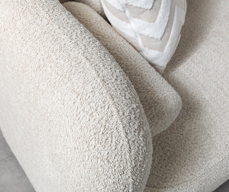 Liva Sand Boucle RAF 110" Sectional from Nova Furniture - Luna Furniture