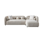 Liva Sand Boucle RAF 110" Sectional from Nova Furniture - Luna Furniture