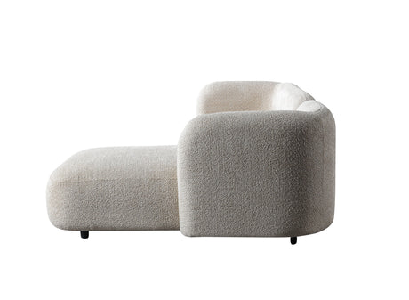 Liva Sand Boucle RAF 110" Sectional from Nova Furniture - Luna Furniture