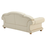 Apolo Ivory Italian Leather Sofa from ESF Furniture - Luna Furniture