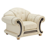 Apolo Ivory Italian Leather Sofa from ESF Furniture - Luna Furniture