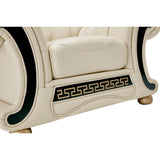 Apolo Ivory Italian Leather Sofa from ESF Furniture - Luna Furniture