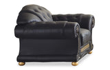 Apolo Black Italian Leather Chair from ESF Furniture - Luna Furniture