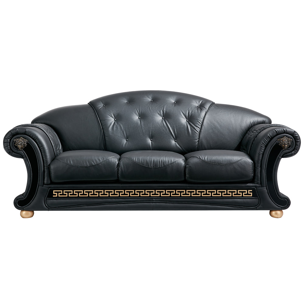 Apolo Black Italian Leather Chair from ESF Furniture - Luna Furniture