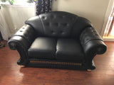 Apolo Black Italian Leather Chair from ESF Furniture - Luna Furniture