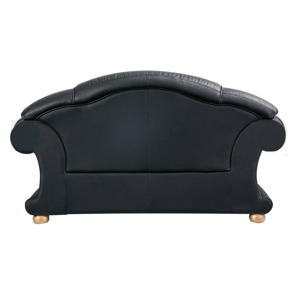Apolo Black Italian Leather Chair from ESF Furniture - Luna Furniture