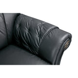 Apolo Black Italian Leather Loveseat from ESF Furniture - Luna Furniture