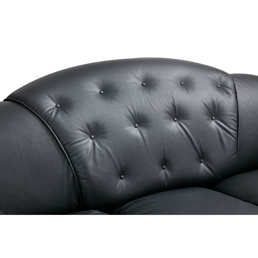 Apolo Black Italian Leather Chair from ESF Furniture - Luna Furniture
