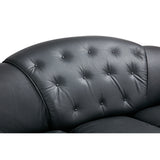 Apolo Black Italian Leather Loveseat from ESF Furniture - Luna Furniture