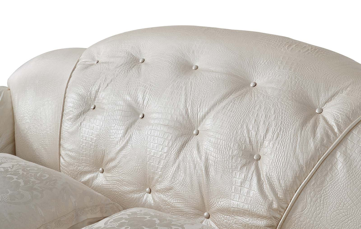 Apolo Pearl Italian Leather Sofa from ESF Furniture - Luna Furniture