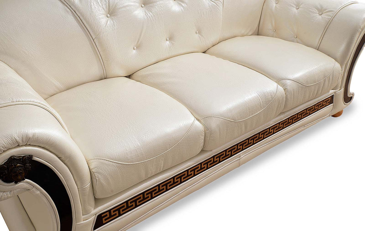 Apolo Pearl Italian Leather Sofa from ESF Furniture - Luna Furniture