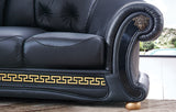 Apolo Black Italian Leather RAF Sectional from ESF Furniture - Luna Furniture