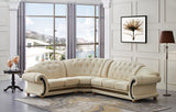 Apolo Ivory Italian Leather RAF Sectional from ESF Furniture - Luna Furniture