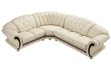 Apolo Ivory Italian Leather LAF Sectional from ESF Furniture - Luna Furniture