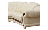 Apolo Ivory Italian Leather RAF Sectional from ESF Furniture - Luna Furniture