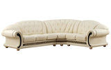 Apolo Ivory Italian Leather LAF Sectional from ESF Furniture - Luna Furniture