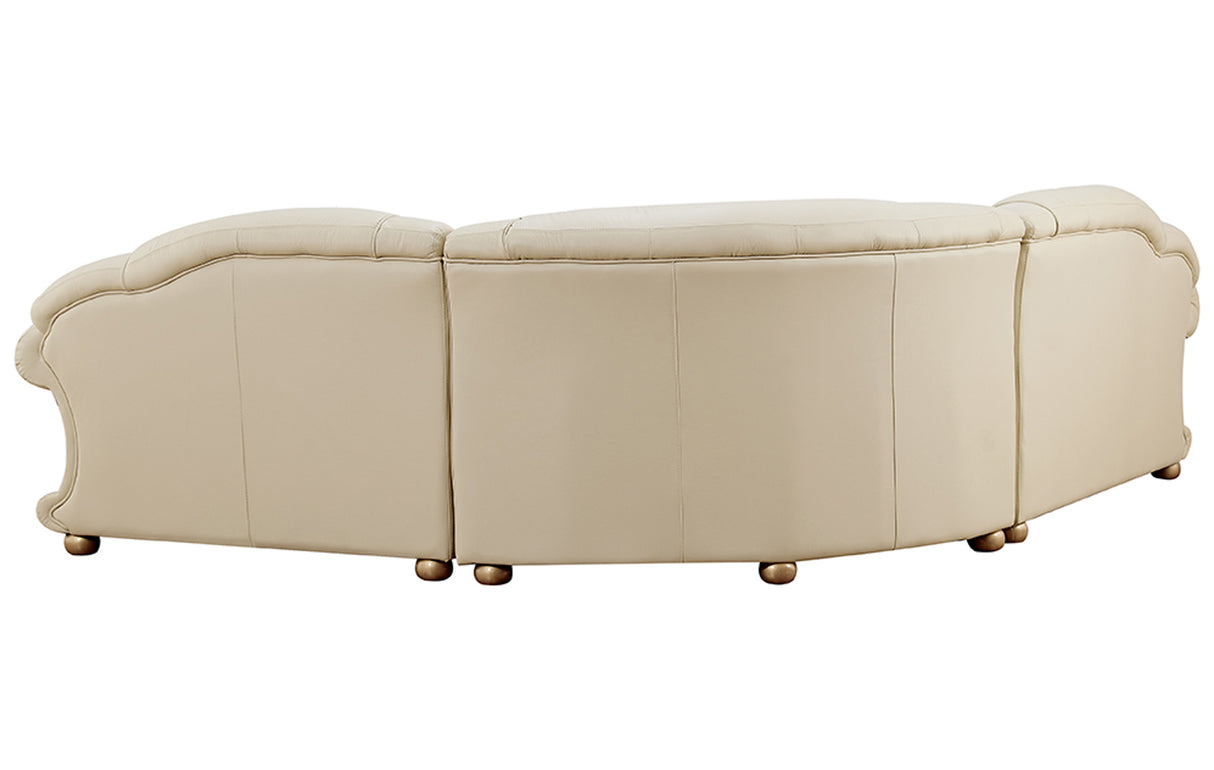 Apolo Ivory Italian Leather LAF Sectional from ESF Furniture - Luna Furniture