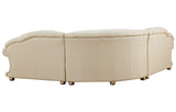 Apolo Ivory Italian Leather LAF Sectional from ESF Furniture - Luna Furniture
