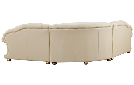 Apolo Ivory Italian Leather LAF Sectional from ESF Furniture - Luna Furniture