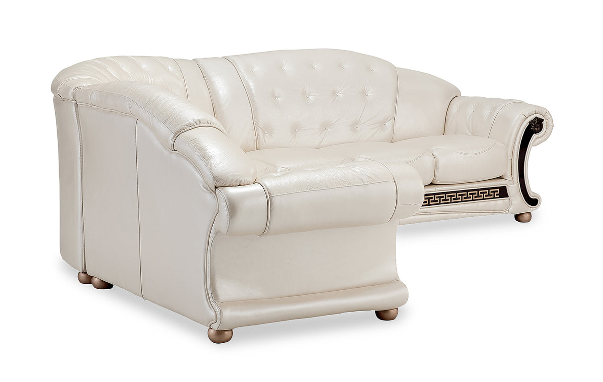 Apolo Pearl Italian Leather RAF Sectional from ESF Furniture - Luna Furniture