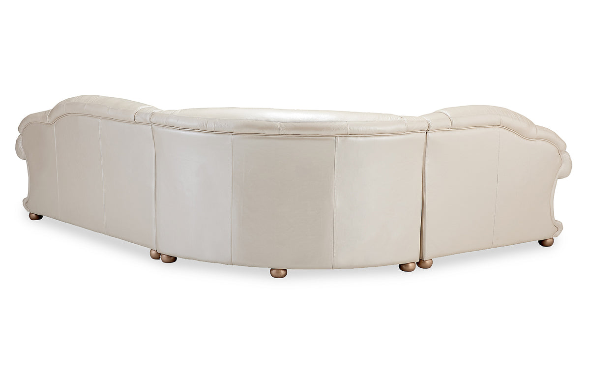 Apolo Pearl Italian Leather RAF Sectional from ESF Furniture - Luna Furniture